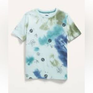 Vintage Crewneck Tie-Dye T-Shirt for Boys - Blue Peace